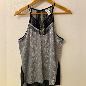 Buckle Day Trip crushed velvet tank top